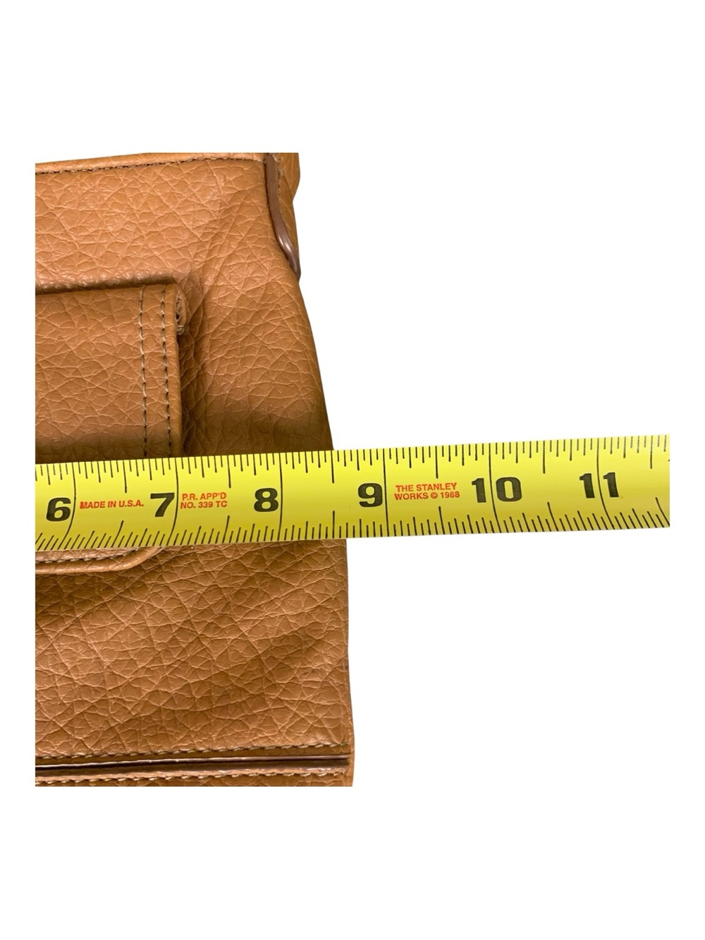 Nine West Tan Faux Leather Crossbody‎ Bag Adjustable Strap Travel Errands - Picture 7 of 9